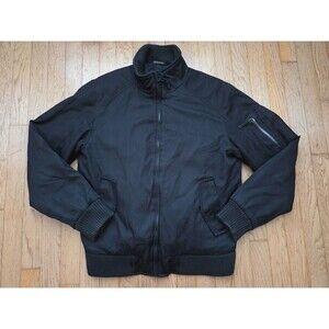 Men's Calvin Klein Black Bomber Jacket Full Zip Water Resistant Small